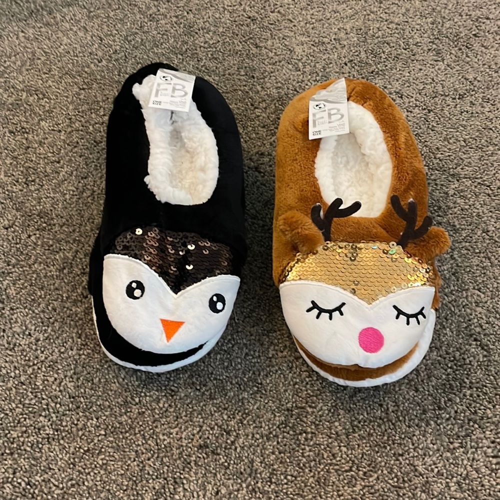 Two Pairs Of Cozy Slippers NWT